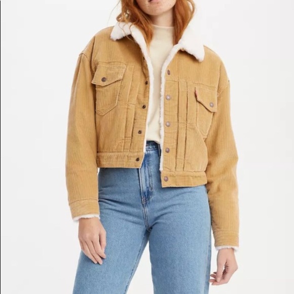 levi's corduroy sherpa trucker jacket